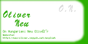 oliver neu business card